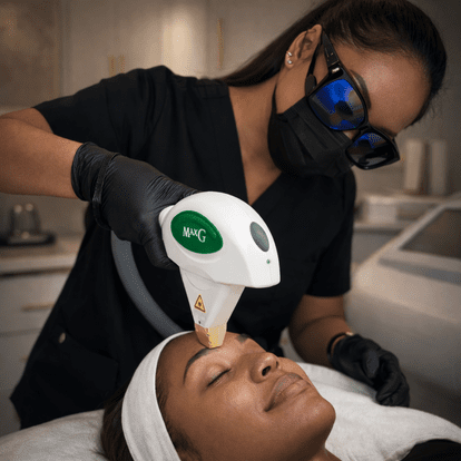 Humaderme Patient during the ICON™ Laser Treatment